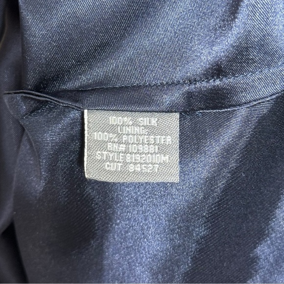 Donna Rico NY 100% Silk Baby Doll Layered Dress Size 10 Blue White - Picture 6 of 8